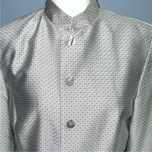 Talbots- Silver and black polk a dot jacket - Picture 2 of 6